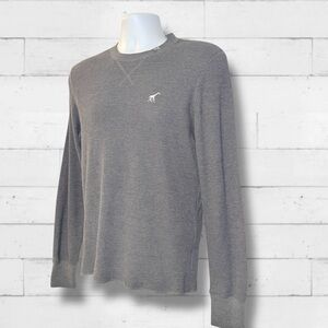 LRG Lifted Research Group Long Sleeve Thermal Crewneck Shirt Gray Size S